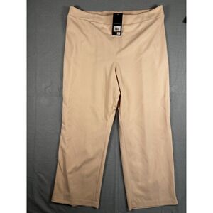 Nine West Pants Womens 3X Pale Blush Pink Water Lily Pond Stretch Pull On New